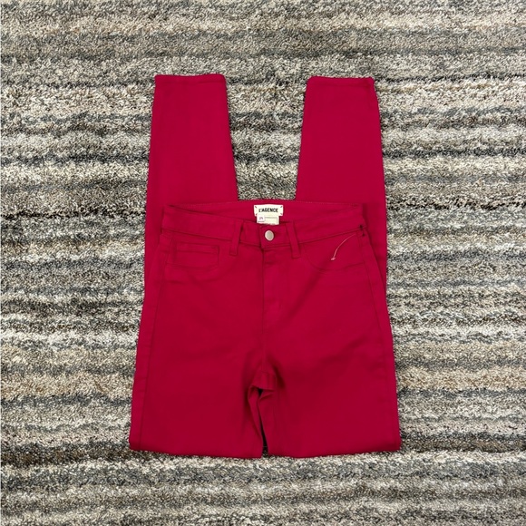L’AGENCE Pink Skinny Jeans Sz 25 NWOT | L’AGENCE Mid Rise Skinny Jeans | Skinny* - Picture 3 of 12